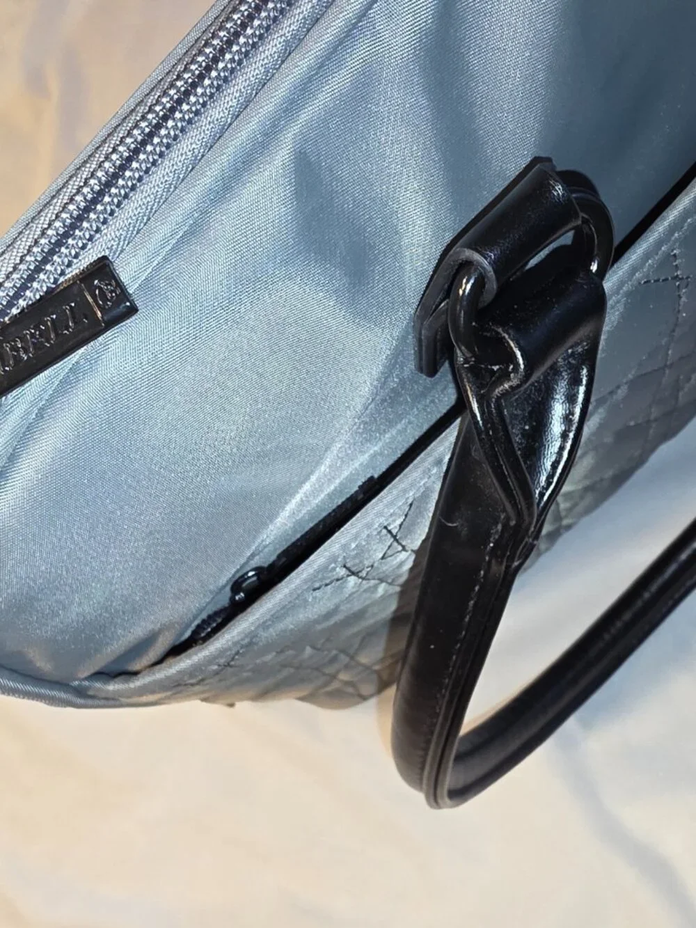 CoolBell Gray Quilted Tote Computer Bag 15.6 Inch Laptop